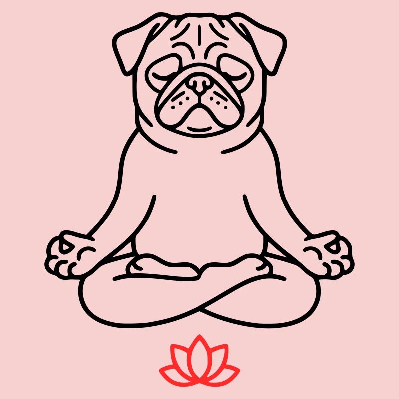 Pug Dog Zen Coloring Book