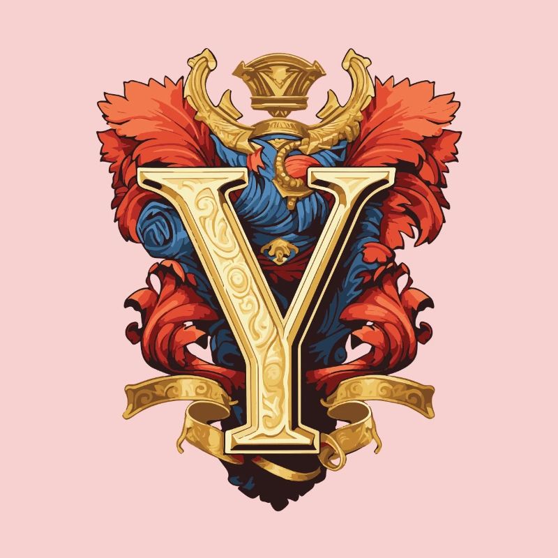 Y Letter Name Crown