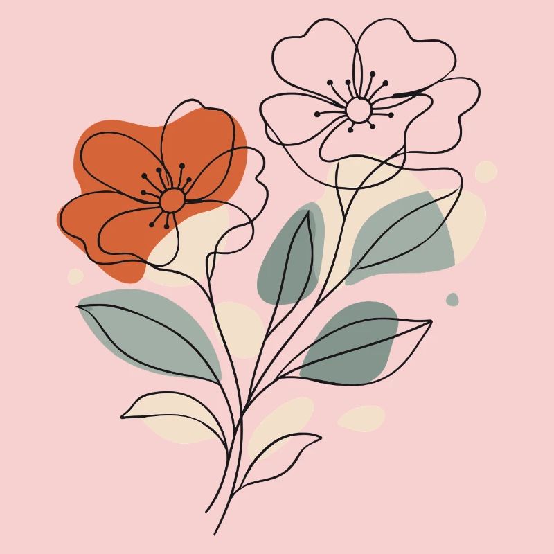 Abstract Floral Pattern Illustration
