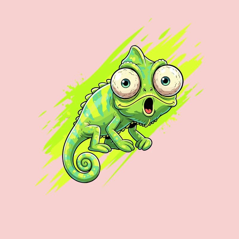 Neon Chamäleon Spritzer