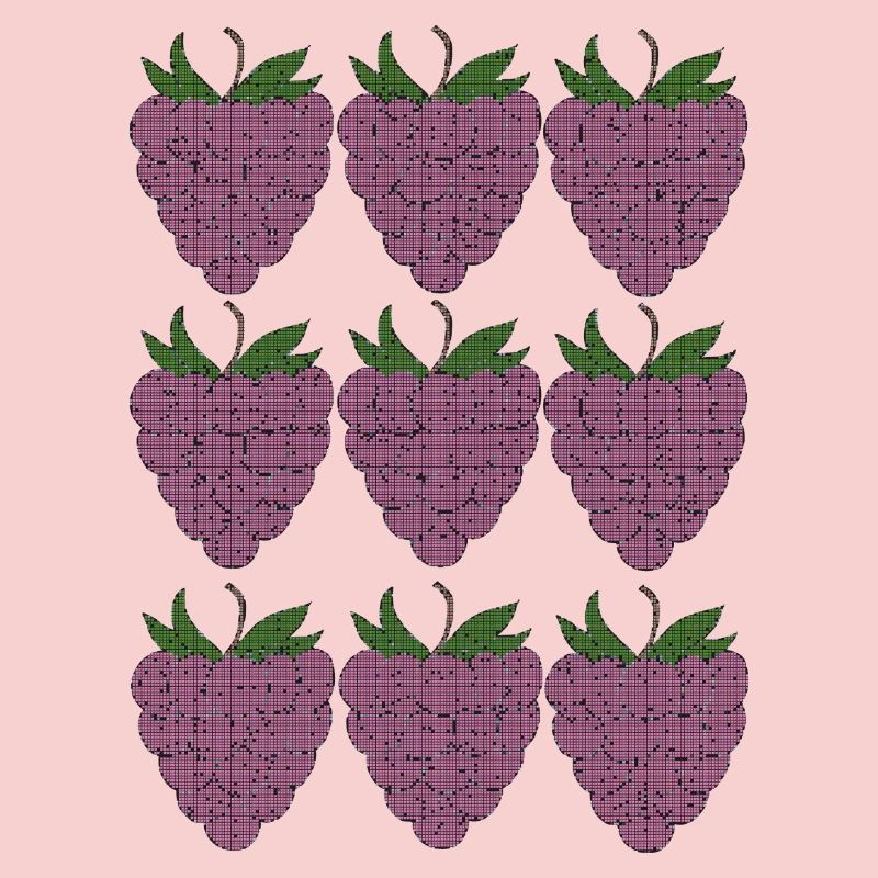 raspberry pattern textile