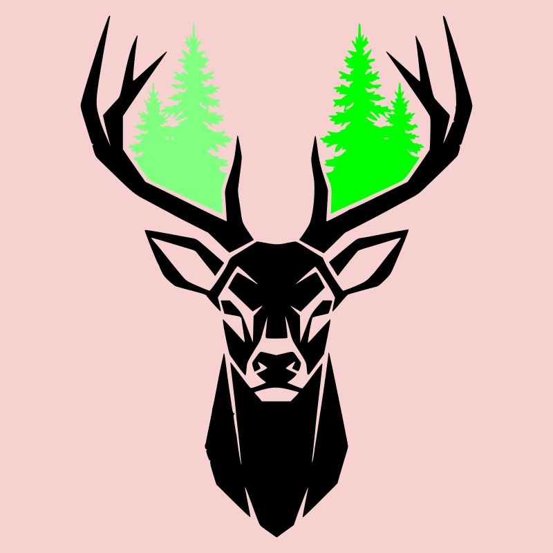 Deer Head Fir Trees Natural Green
