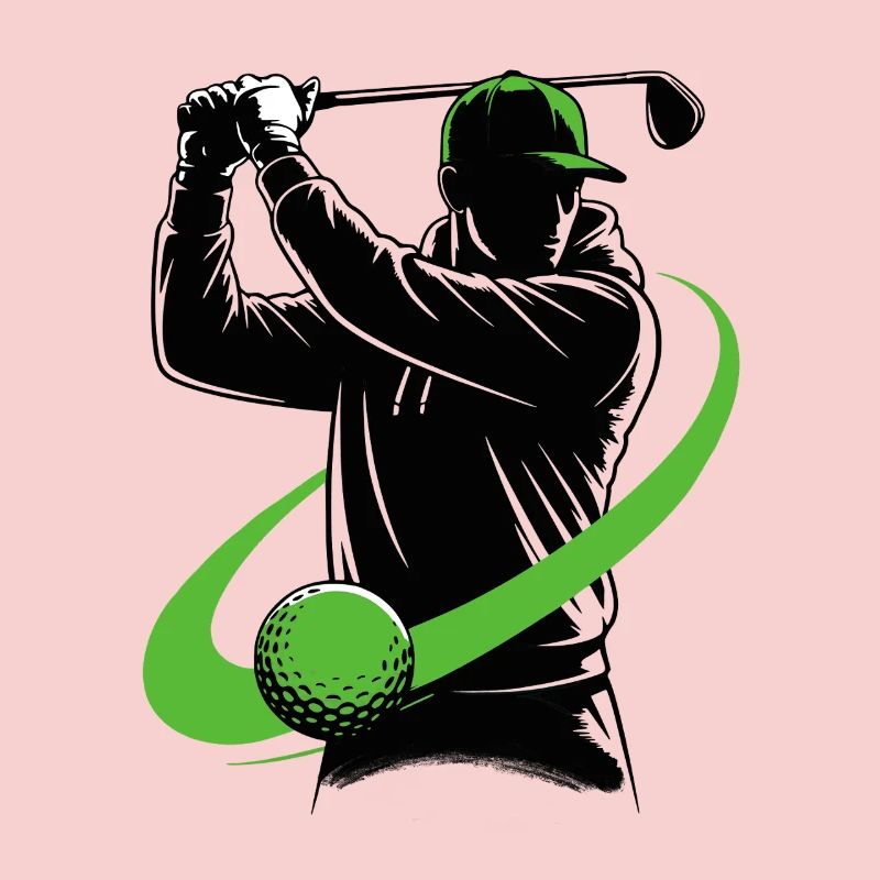 Golfer mit einem Golfschläger – ein dynamischer Schwung.