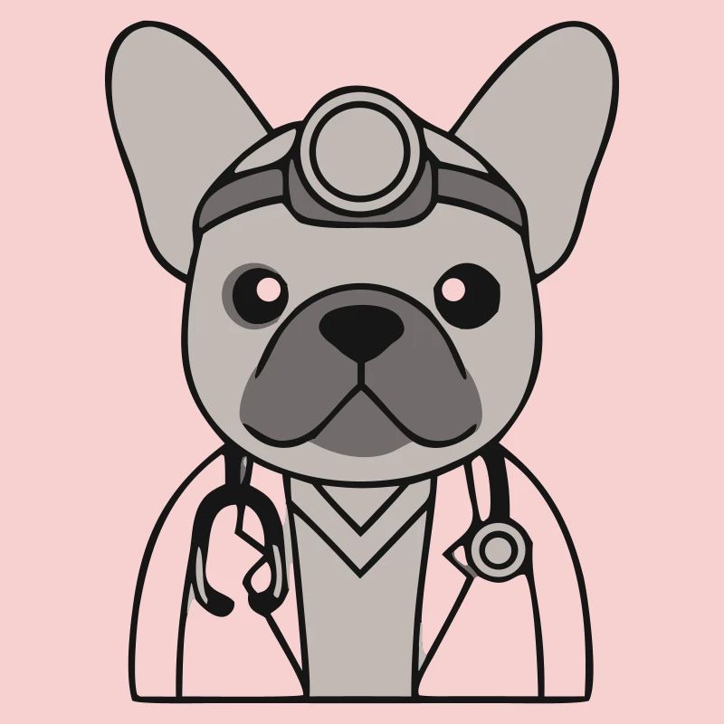 Frenchie Doctor Stethoscope Comic