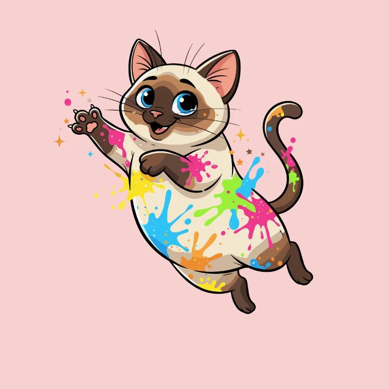 Éclaboussures colorées de Chat