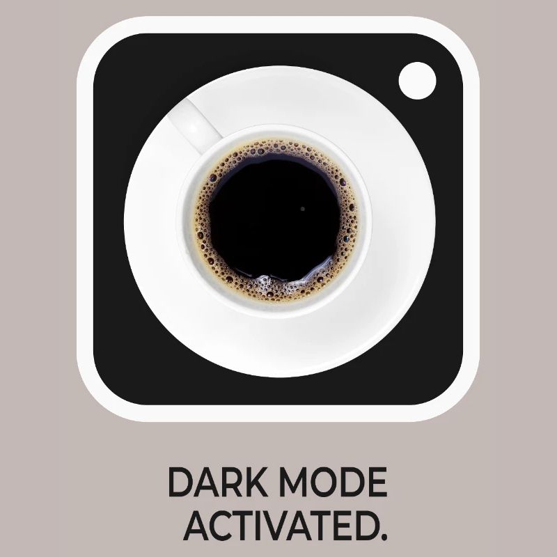 Dark Mode Activated Coffee Nerd Saying