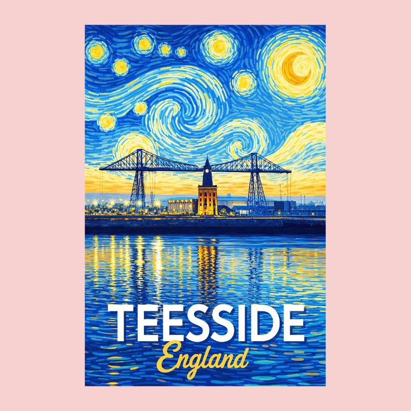 Teesside Neon-Brücke England