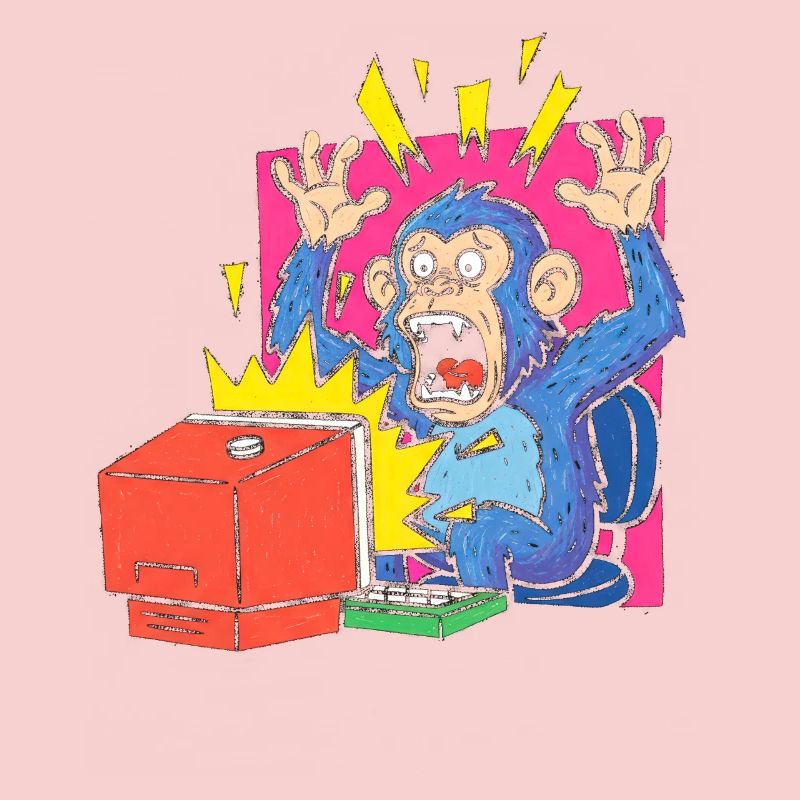 Monkey alarm on the computer