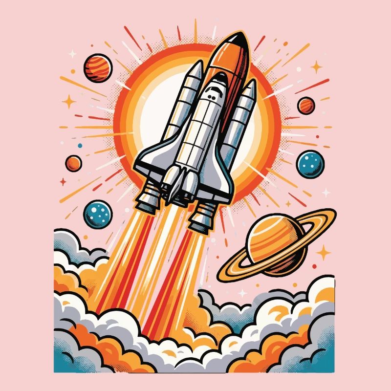 Explosion de fusée dans l’espace