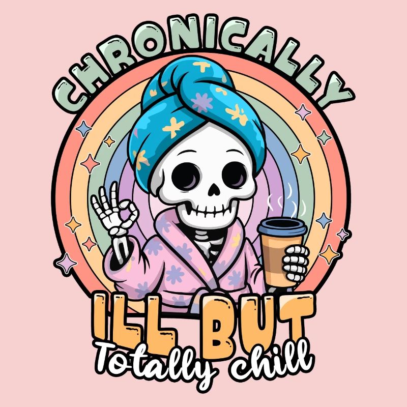 Fibromyalgia Awareness Chronically Ill Skeleton