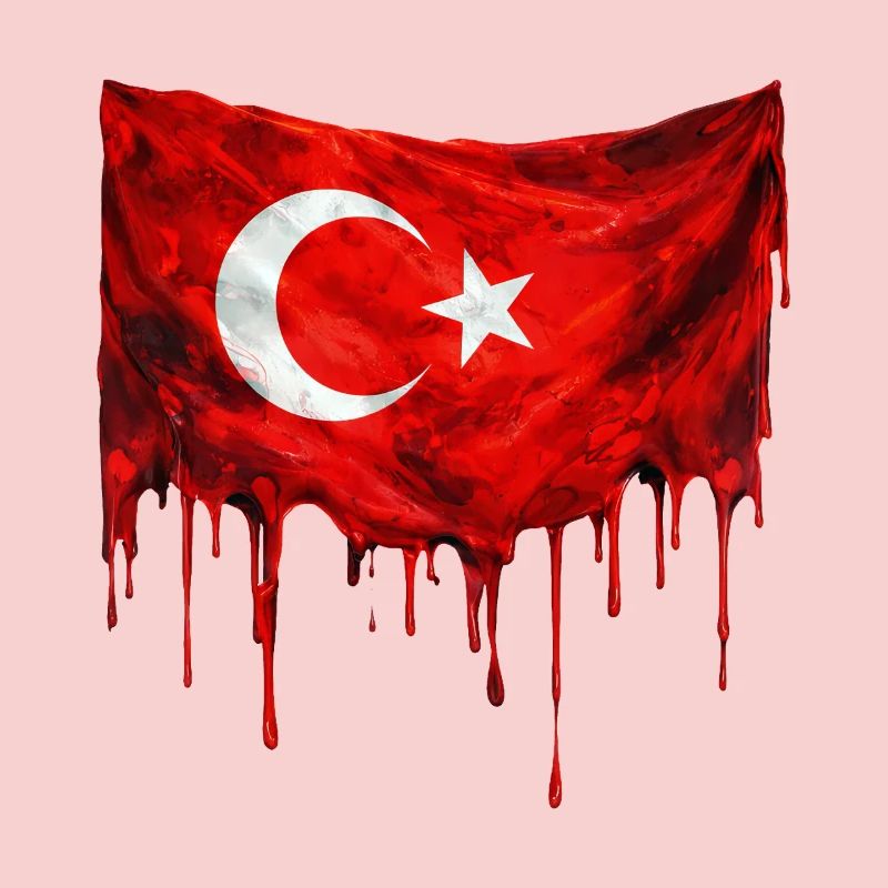 Dripping Turkey flag