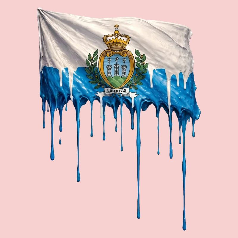 Flag San Marino Drop Art