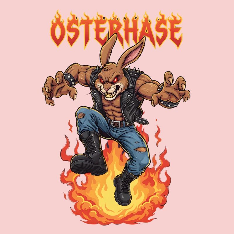 Heavy Metal Easter Bunny Rocker Easter Hardcore Bunny
