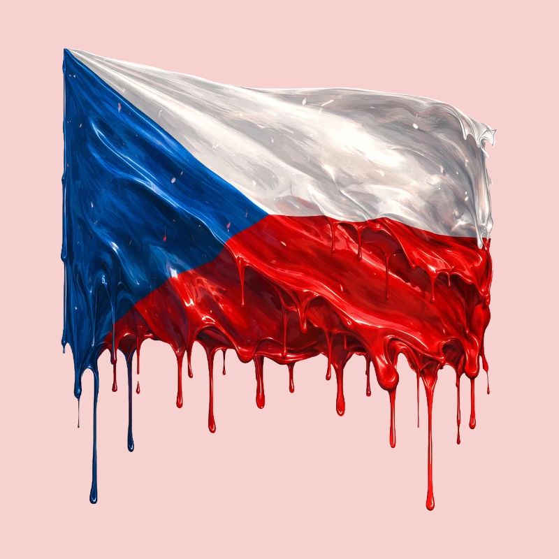 Drapeau tchèque couleur