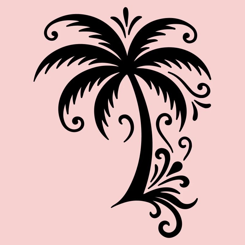 Palm tree icon beach