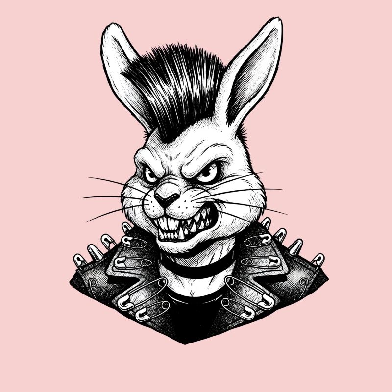 Heavy Metal Easter Bunny Rocker Easter Hardcore Bunny