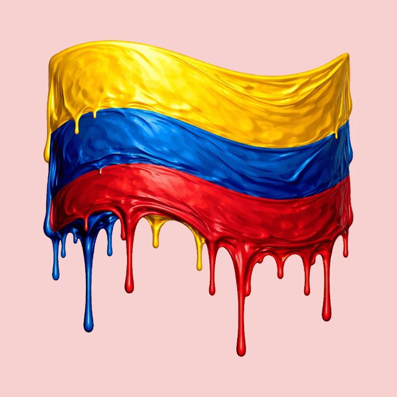 Drapeau colombien tombe