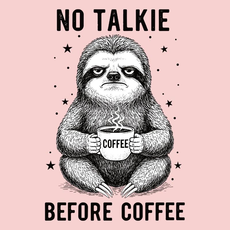 Pas de conversation devant le paresseux amateur de café