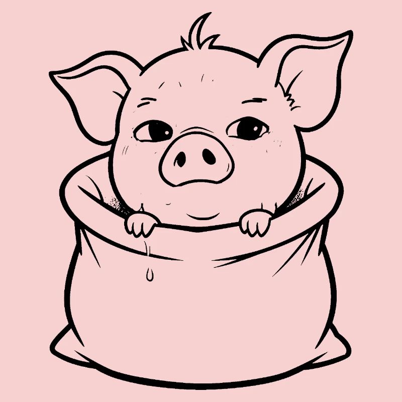 Cochon dans une poke