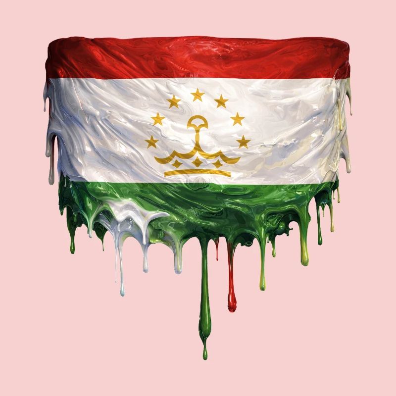 Gouttes de graffitis du drapeau tadjik