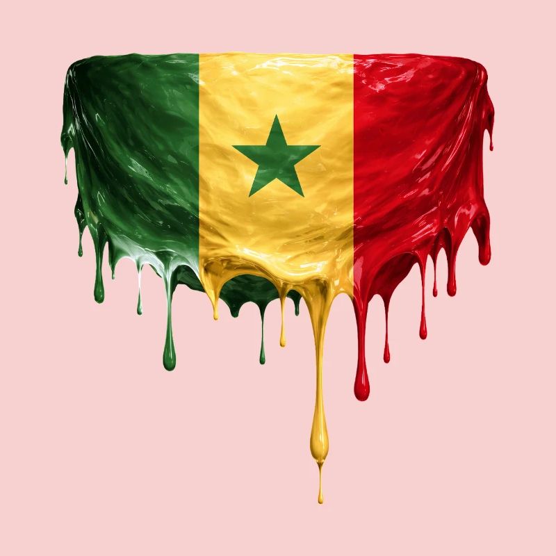 Art de la chute du drapeau du Sénégal