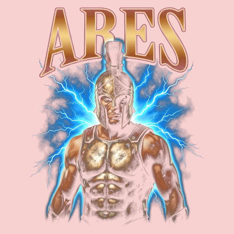 Ares Krieger mit Blitz
