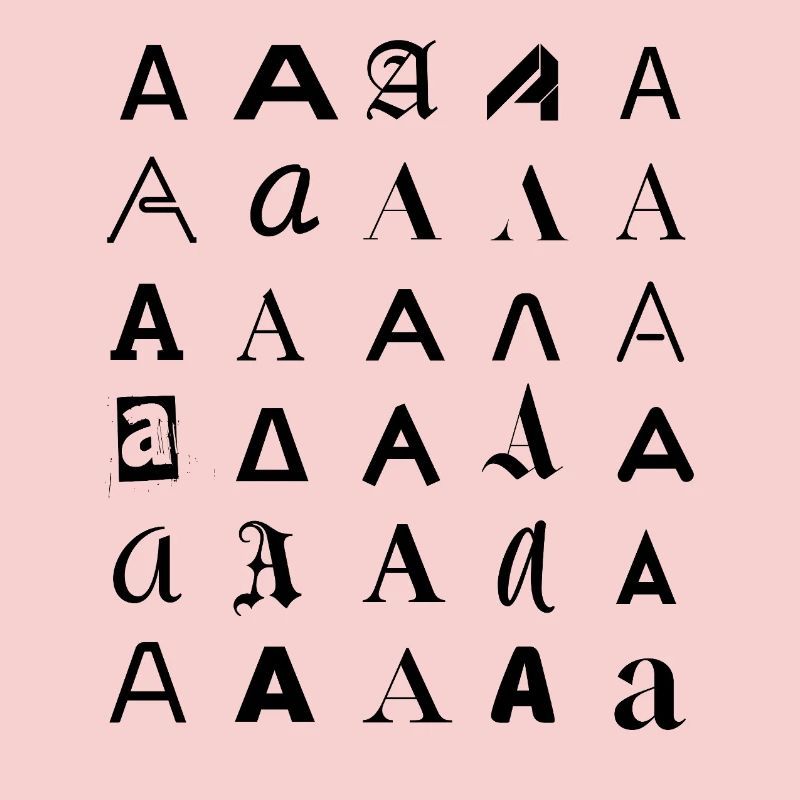 Typography A letter variations design.
