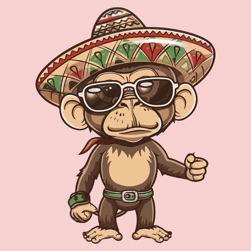 Affe Comic Lustig Sombrero