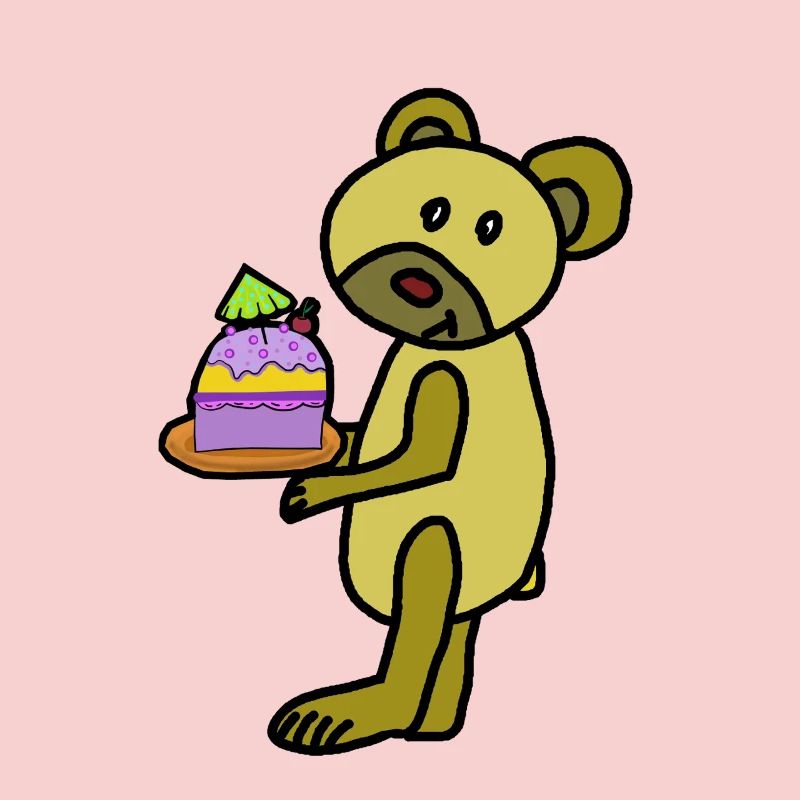 Muffin Bär Teddybär Kuchen Kind