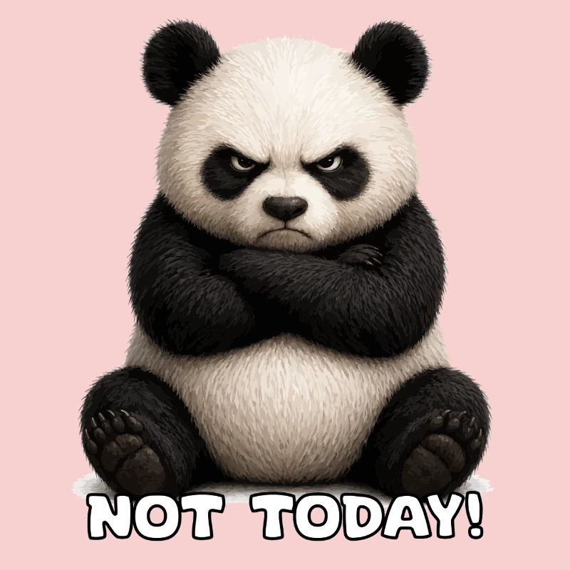 Panda Not Today Meme