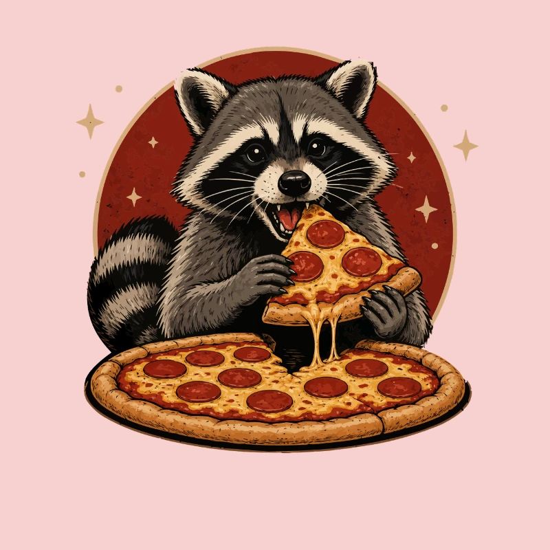 Pizza Waschbär