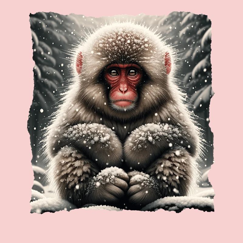 Schneeaffe Snow Monkey