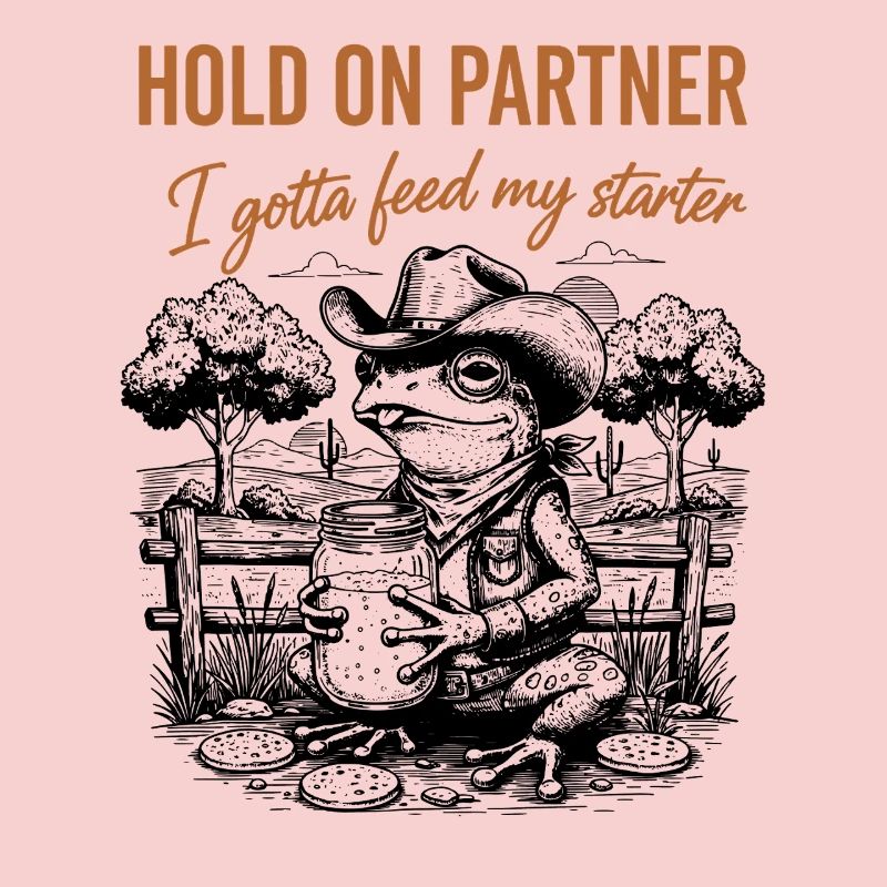 Sourdough Hold On Partner I Gotta Feed My Starter