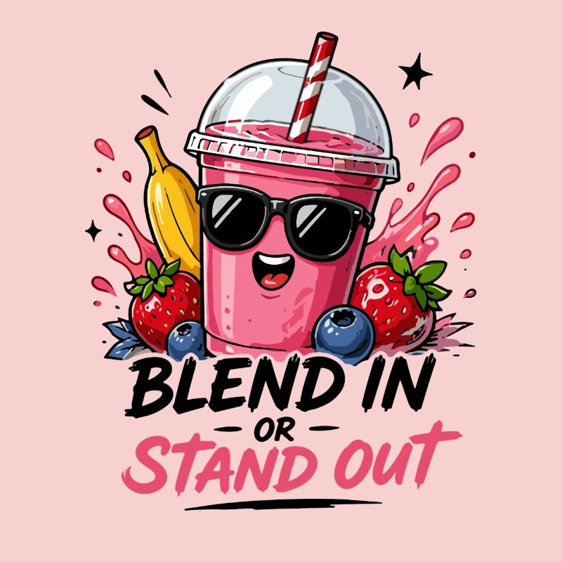 Mélangez ou sortez un smoothie cool en disant avec