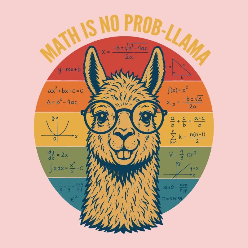 Math Is No Prob-Llama Mathe Lehrer Shirt