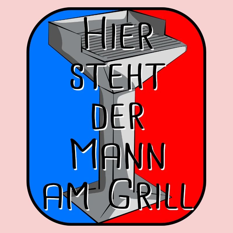 Hier Steht Der Mann Am Grill