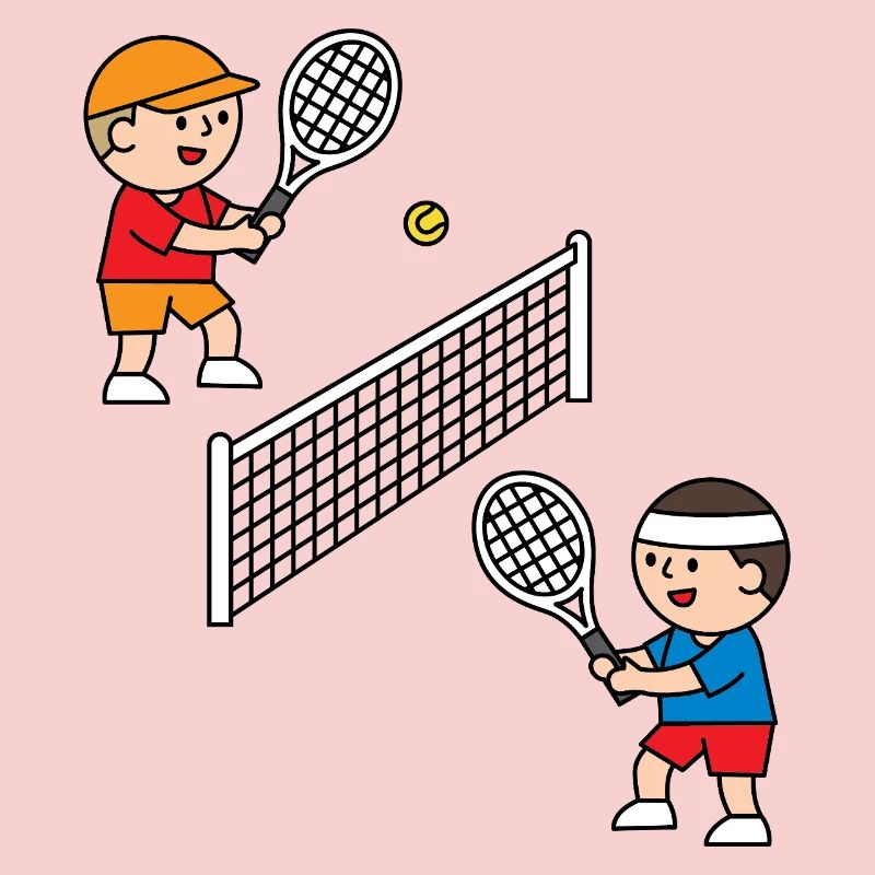 Playing tennis is fun!