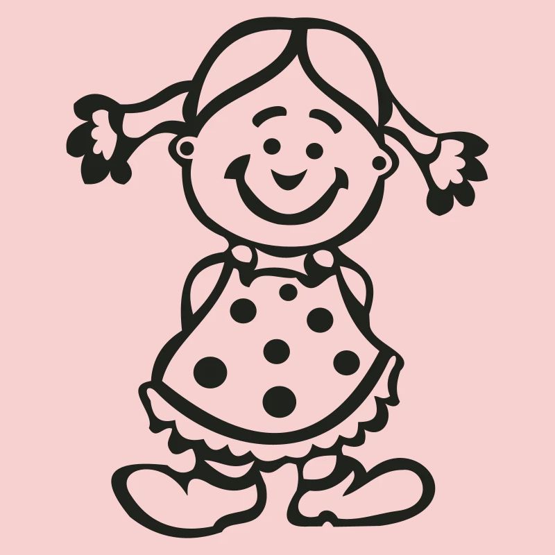 Fille joyeuse avec une robe à pois