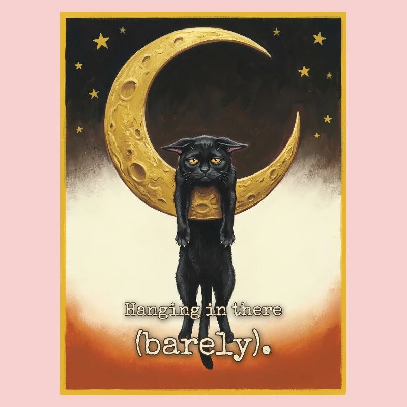 Barely Hanging Cat