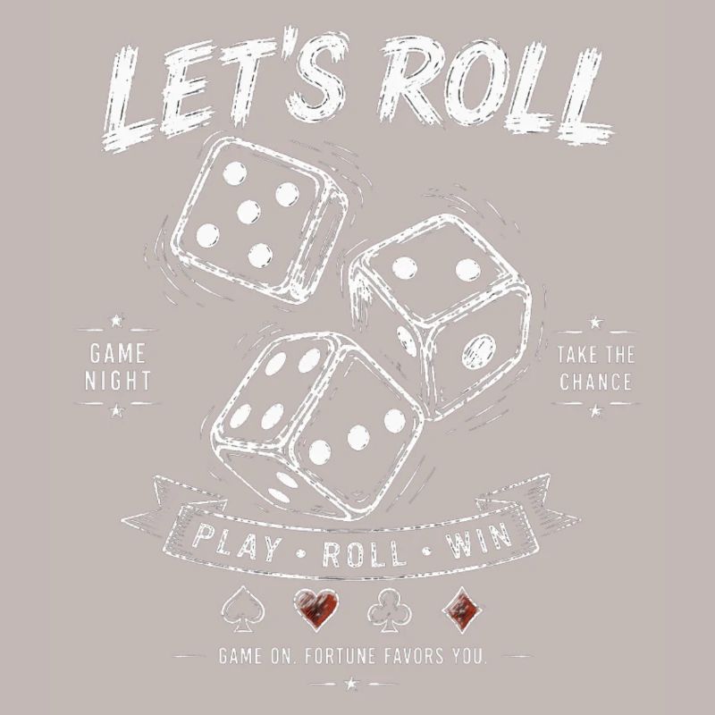 Let's Roll Retro Dice Design