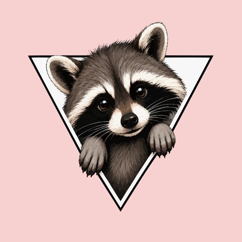 Raton laveur en triangle