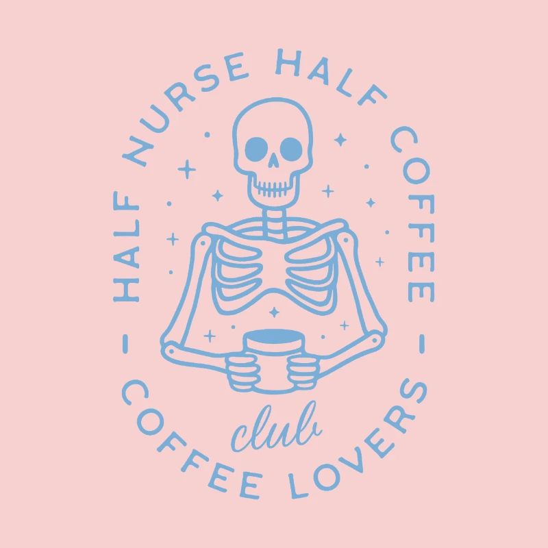 Half nurse half coffee funny nursing life