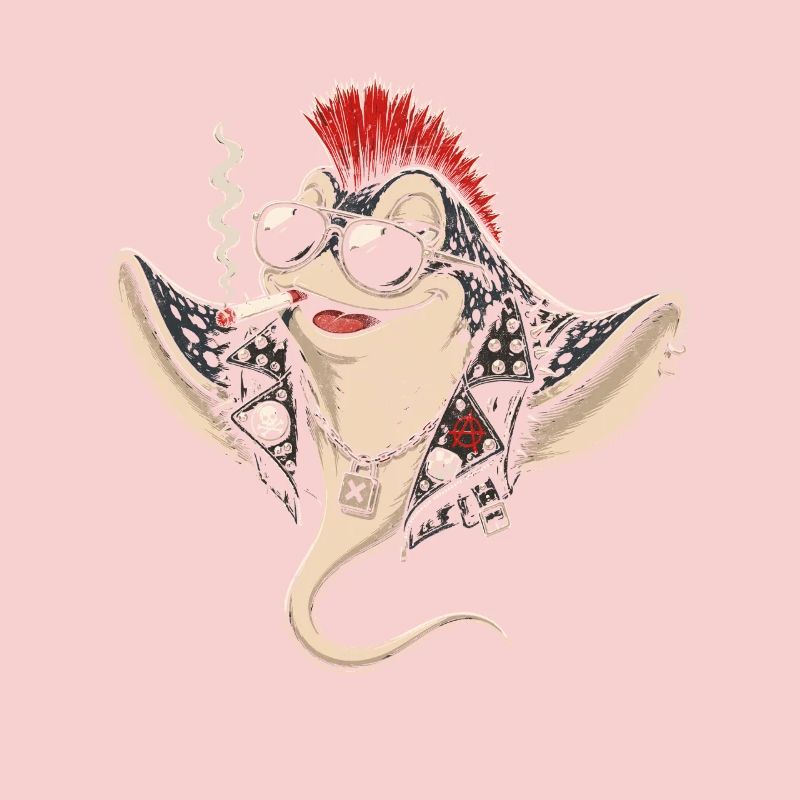 Punk-Rochen mit Mohawk Sonnenbrille