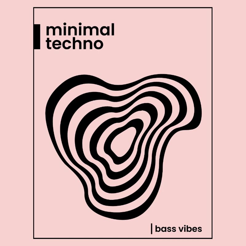 minimal techno poster design