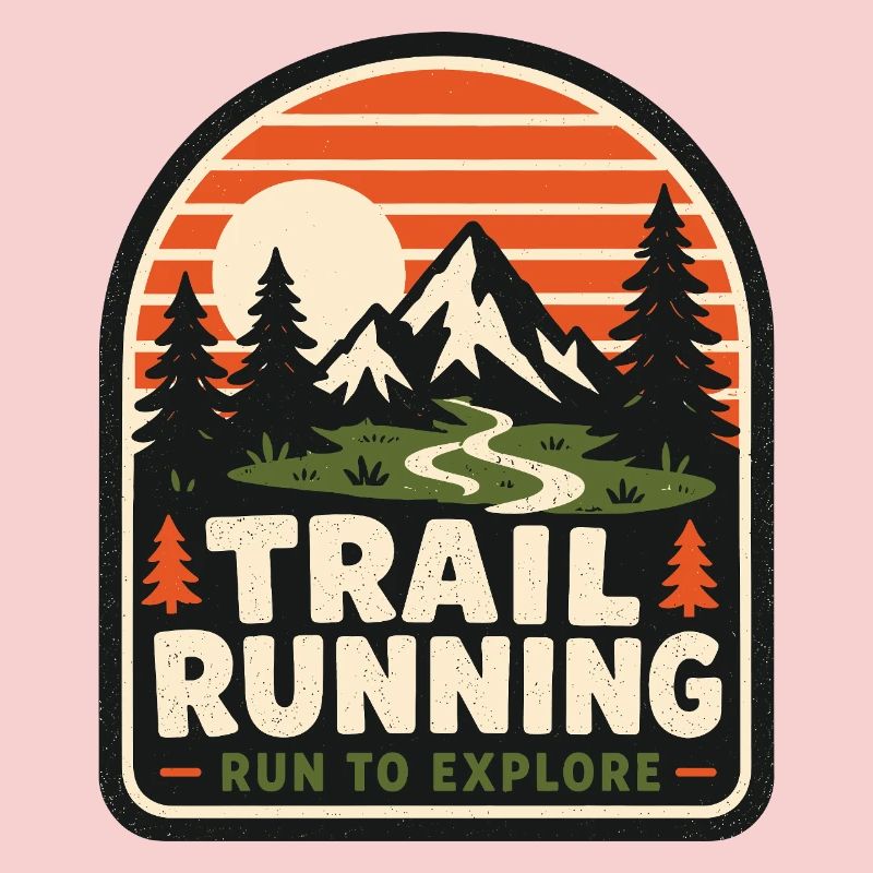 Trail Running Run to Explore Abzeichen