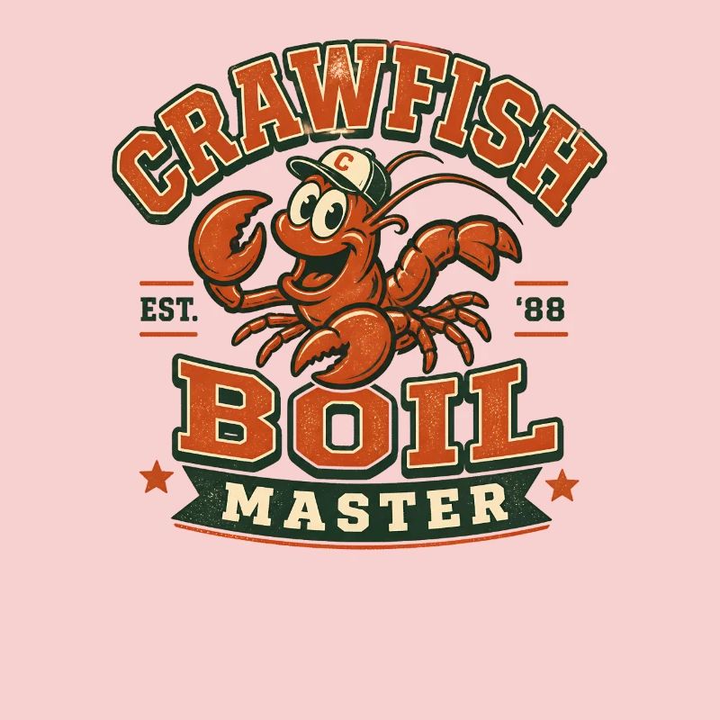 Crawfish Boil Master Funny Men Crawfish