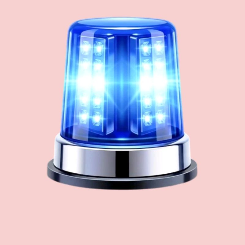 Blue Light Siren Hyper Realistic