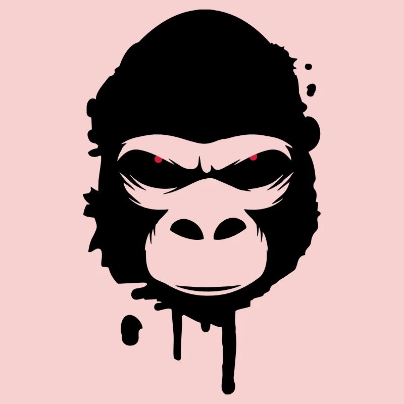 Ein Gorilla Kopf Graffiti