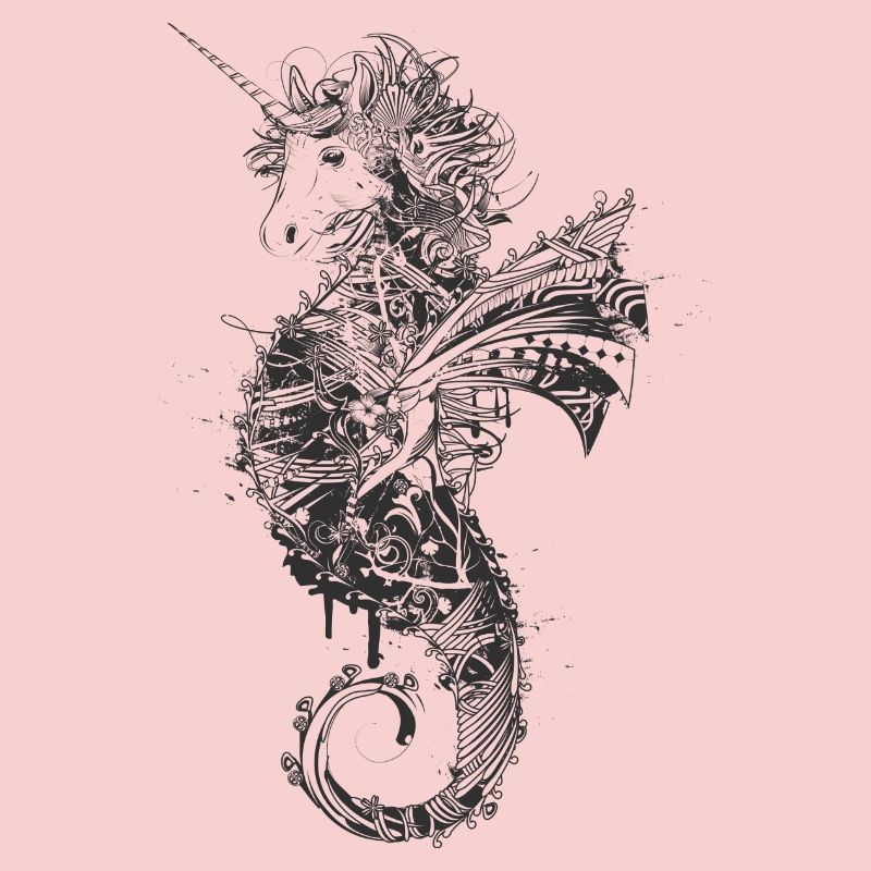 une licorne et un cheval de mer