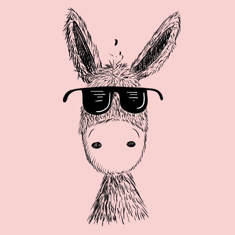 Cool donkey with sunglasses I Muli I gift
